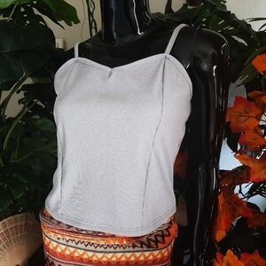Women's Gray Camisole Sleeveless Top #2